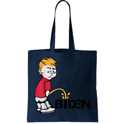 Trump Peeing On Biden Pissing Anti Biden Pro Trump Tote Bag