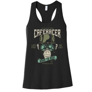 The Power Of Caferacer Motorcycle Women's Racerback Tank