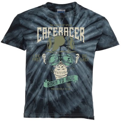 The Power Of Caferacer Motorcycle Kids Tie-Dye T-Shirt