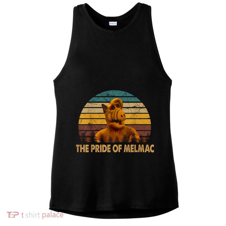 The Pride Of Melmac Alf Alien Vintage Ladies PosiCharge Tri-Blend Wicking Tank