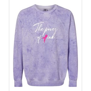 The Power Of Pink | Breast Cancer Colorblast Crewneck Sweatshirt