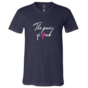 The Power Of Pink | Breast Cancer V-Neck T-Shirt