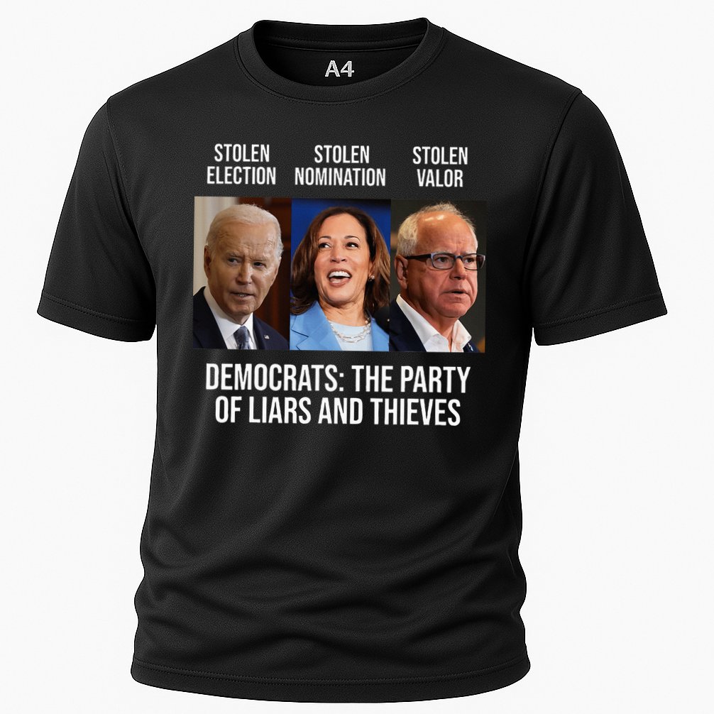 The Party Of Liars And Thieves Anti Biden Harris Walz Cooling Performance Crew T-Shirt