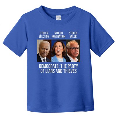 The Party Of Liars And Thieves Anti Biden Harris Walz Toddler T-Shirt