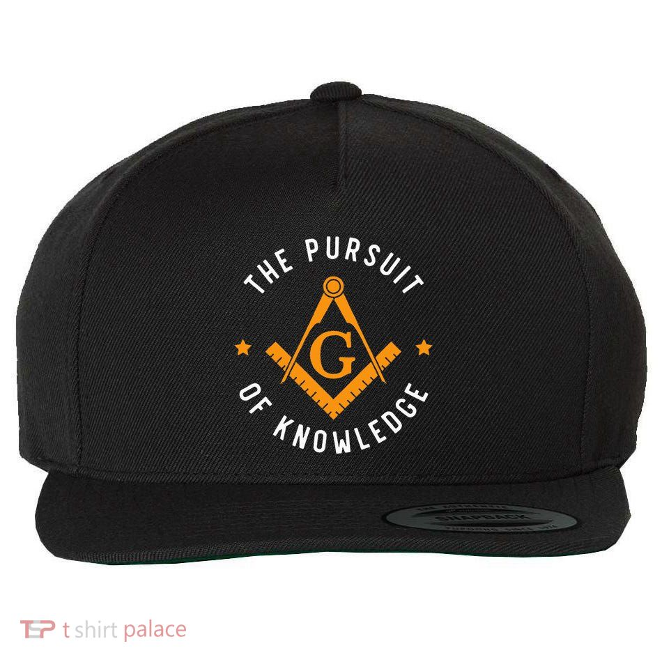 The Pursuit Of Knowledge Mason Fraternal Smib Freemason Wool Snapback Cap