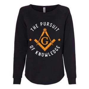 The Pursuit Of Knowledge Mason Fraternal Smib Freemason Womens California Wash Sweatshirt