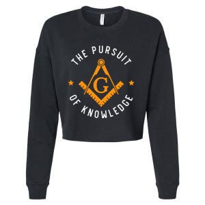 The Pursuit Of Knowledge Mason Fraternal Smib Freemason Cropped Pullover Crew