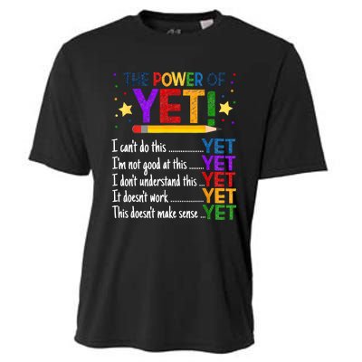 The Power Of Yet Growth Mindset Funny Teacher Cooling Performance Crew T-Shirt