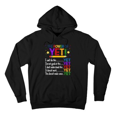 The Power Of Yet Growth Mindset Funny Teacher Hoodie