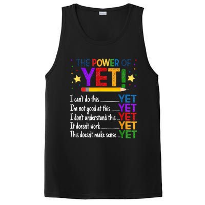 The Power Of Yet Growth Mindset Funny Teacher PosiCharge Competitor Tank