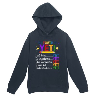 The Power Of Yet Growth Mindset Funny Teacher Urban Pullover Hoodie