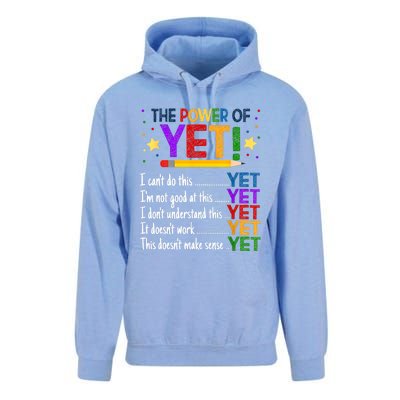 The Power Of Yet Growth Mindset Funny Teacher Unisex Surf Hoodie