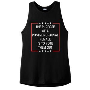 The Purpose Of A Postmenopausal Female Is To Vote Them Out Ladies PosiCharge Tri-Blend Wicking Tank