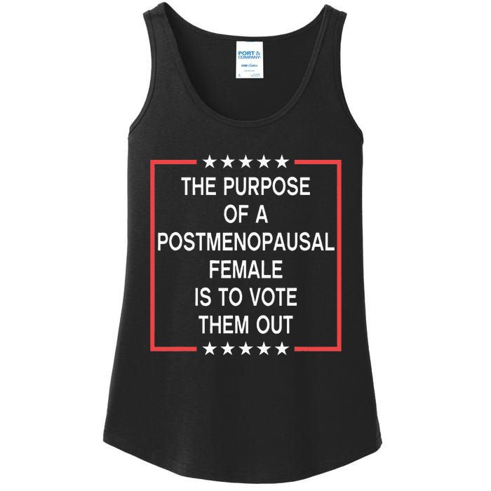 The Purpose Of A Postmenopausal Female Is To Vote Them Out Ladies Essential Tank