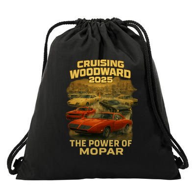 The Power Of Mopar 2025 Woodward Car Cruise Drawstring Bag