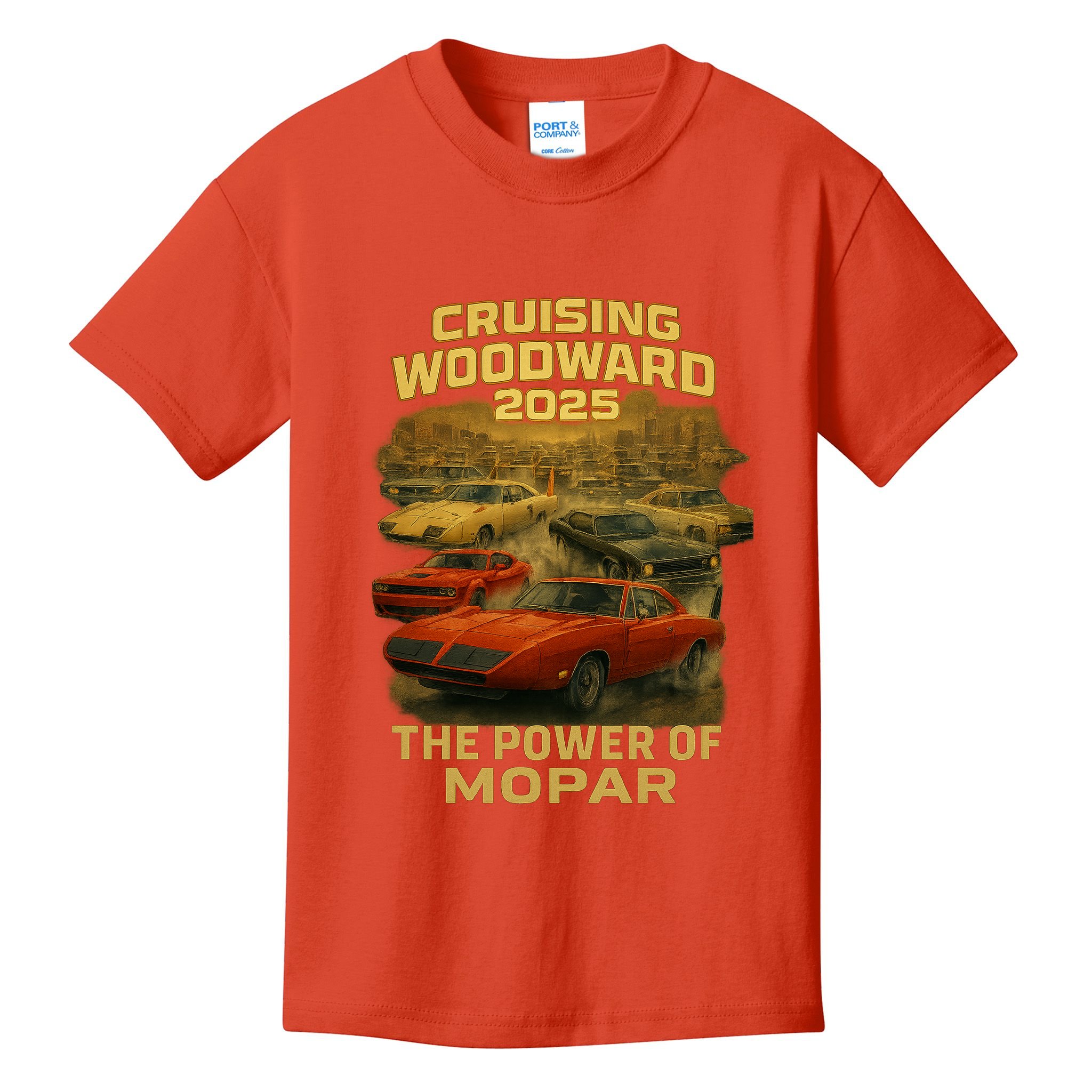 The Power Of Mopar 2025 Woodward Car Cruise Kids T-Shirt
