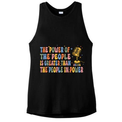 The People Of Power Is Greater Than The People In Power Ladies PosiCharge Tri-Blend Wicking Tank