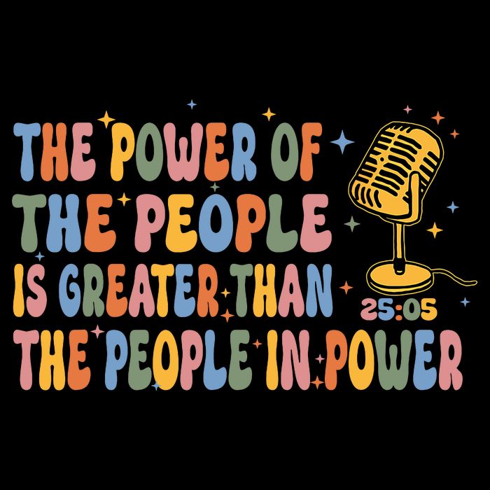 The People Of Power Is Greater Than The People In Power Drawstring Bag