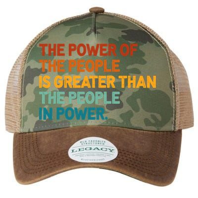 The People Of Power Is Greater Than The People In Power Legacy Tie Dye Trucker Hat