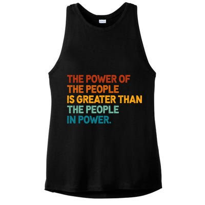 The People Of Power Is Greater Than The People In Power Ladies PosiCharge Tri-Blend Wicking Tank