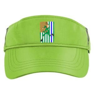 Tennis Police Officer Cop Irish Usa Flag St Patrick's Day Gift Adult Drive Performance Visor