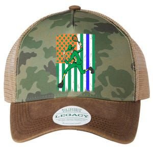 Tennis Police Officer Cop Irish Usa Flag St Patrick's Day Gift Legacy Tie Dye Trucker Hat