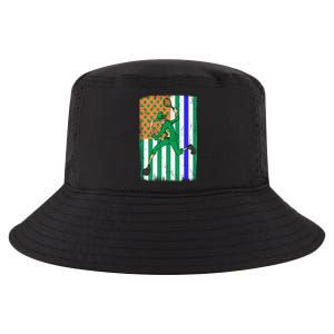 Tennis Police Officer Cop Irish Usa Flag St Patrick's Day Gift Cool Comfort Performance Bucket Hat