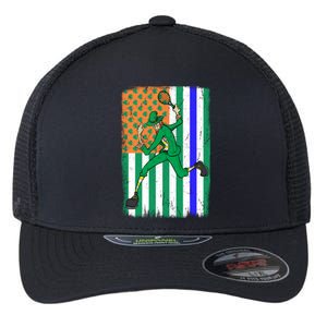 Tennis Police Officer Cop Irish Usa Flag St Patrick's Day Gift Flexfit Unipanel Trucker Cap