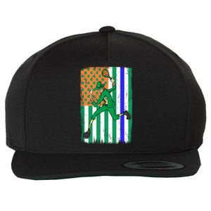 Tennis Police Officer Cop Irish Usa Flag St Patrick's Day Gift Wool Snapback Cap