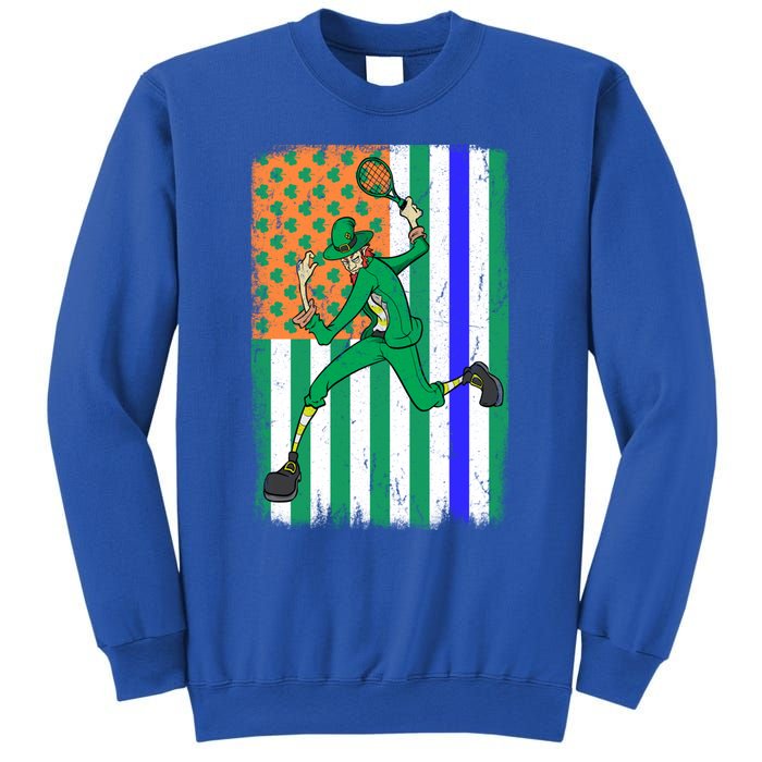 Tennis Police Officer Cop Irish Usa Flag St Patrick's Day Gift Sweatshirt