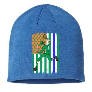 Tennis Police Officer Cop Irish Usa Flag St Patrick's Day Gift Sustainable Beanie