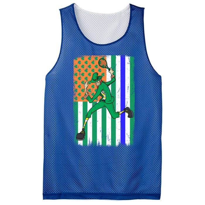 Tennis Police Officer Cop Irish Usa Flag St Patrick's Day Gift Mesh Reversible Basketball Jersey Tank