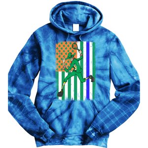 Tennis Police Officer Cop Irish Usa Flag St Patrick's Day Gift Tie Dye Hoodie