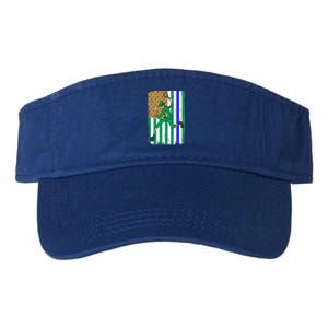 Tennis Police Officer Cop Irish Usa Flag St Patrick's Day Gift Valucap Bio-Washed Visor