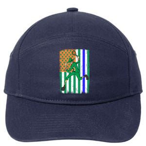 Tennis Police Officer Cop Irish Usa Flag St Patrick's Day Gift 7-Panel Snapback Hat