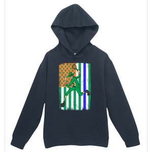 Tennis Police Officer Cop Irish Usa Flag St Patrick's Day Gift Urban Pullover Hoodie