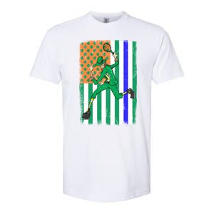 Tennis Police Officer Cop Irish Usa Flag St Patrick's Day Gift Softstyle CVC T-Shirt