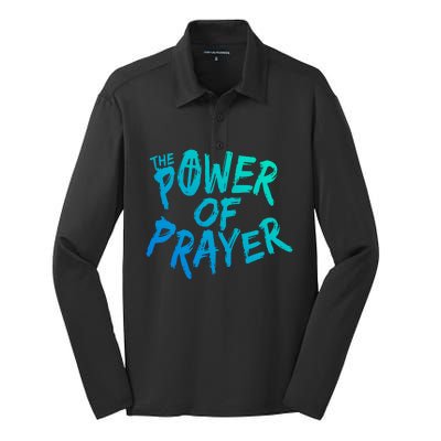 The Power Of Prayer Cool Gift National Day Of Prayer Event Gift Cute Gift Silk Touch Performance Long Sleeve Polo