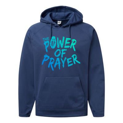 The Power Of Prayer Cool Gift National Day Of Prayer Event Gift Cute Gift Performance Fleece Hoodie