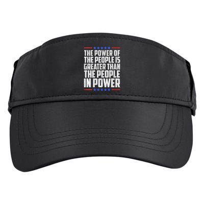  The Power Of The People Is Greater Than The People In Power V-Neck Adult Drive Performance Visor