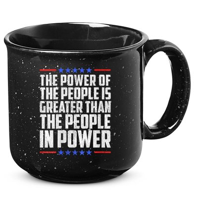  The Power Of The People Is Greater Than The People In Power V-Neck 15oz Campfire Ceramic Mug