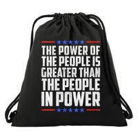 The Power Of The People Is Greater Than The People In Power V-Neck Drawstring Bag
