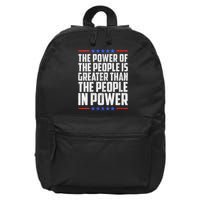  The Power Of The People Is Greater Than The People In Power V-Neck 16 in Basic Backpack