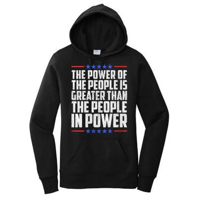  The Power Of The People Is Greater Than The People In Power V-Neck Women's Pullover Hoodie