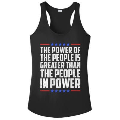  The Power Of The People Is Greater Than The People In Power V-Neck Ladies PosiCharge Competitor Racerback Tank