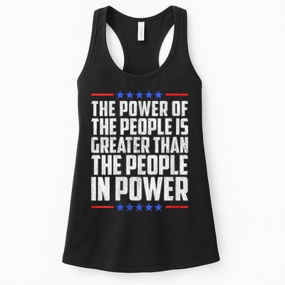  The Power Of The People Is Greater Than The People In Power V-Neck Womens Tank Top