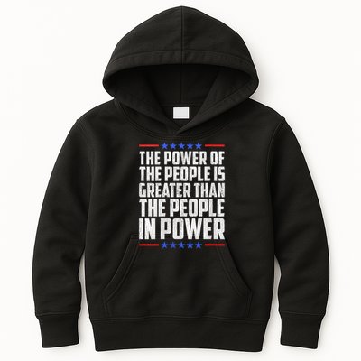  The Power Of The People Is Greater Than The People In Power V-Neck Kids Hoodie