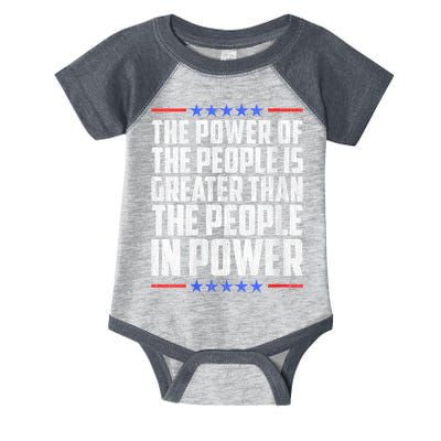  The Power Of The People Is Greater Than The People In Power V-Neck Infant Baby Jersey Bodysuit