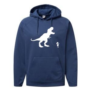 TREX PET ON A LEASH GIRL Performance Fleece Hoodie