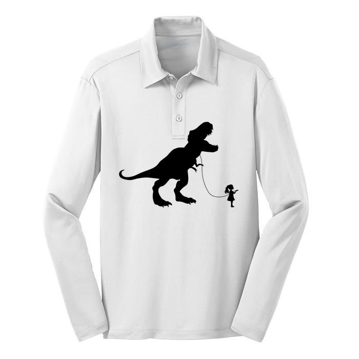 TREX PET ON A LEASH GIRL Silk Touch Performance Long Sleeve Polo